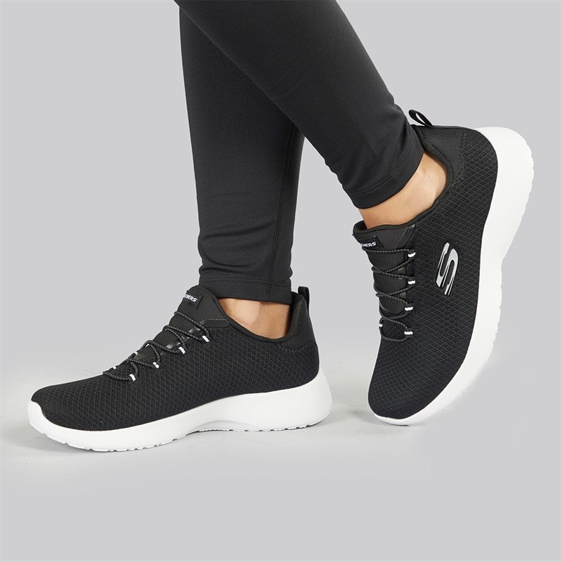 SKECHERS Womens Dynamight Trainers Black/White