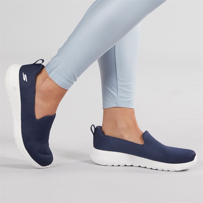 SKECHERS Womens Go Walk Joy Jaylene Trainers Navy/White