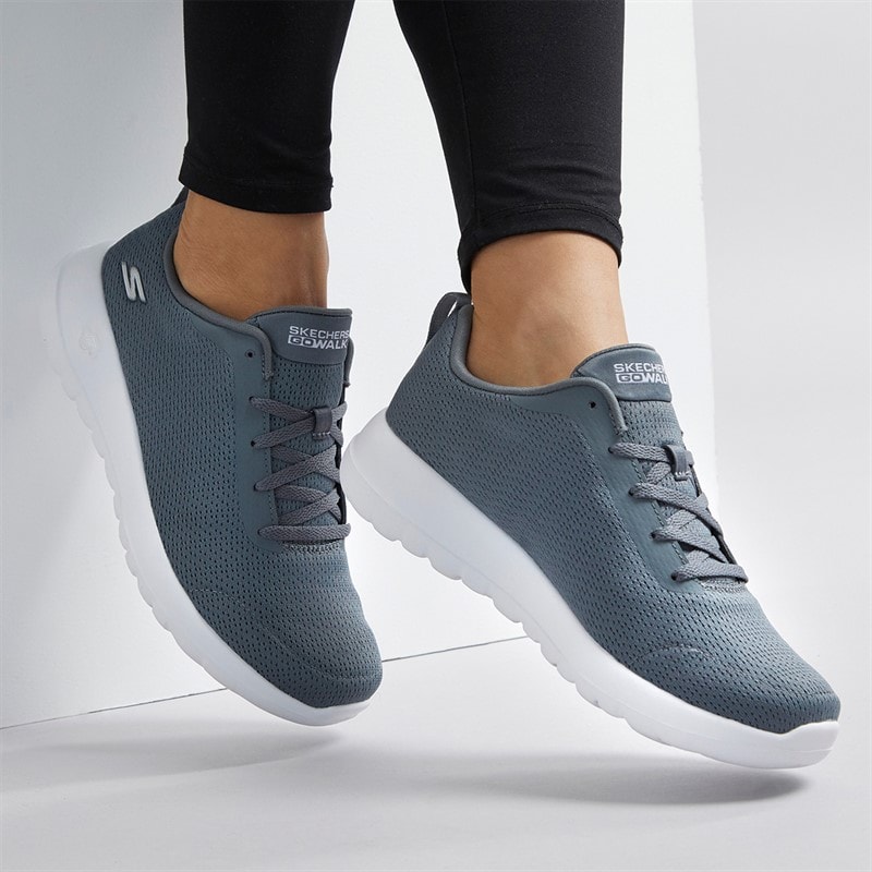 SKECHERS Womens Go Walk Joy Aurelia Trainers Charcoal/White
