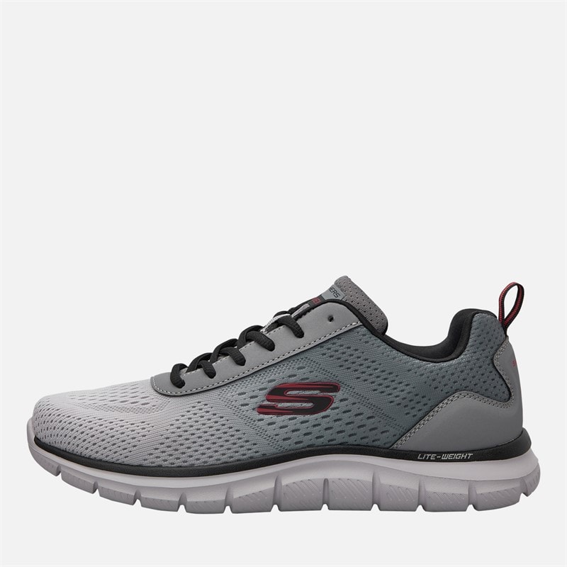 SKECHERS Mens Track Ripkent Trainers Grey/Black