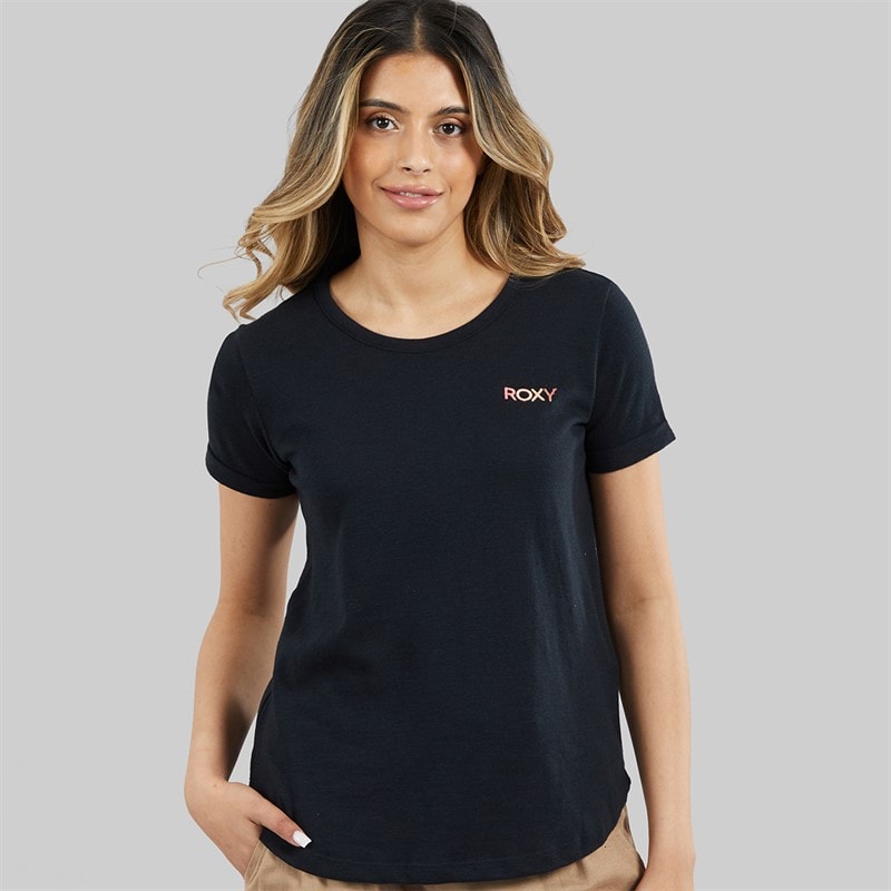 Roxy Womens Saturdaze Short Sleeve T-Shirt Anthracite