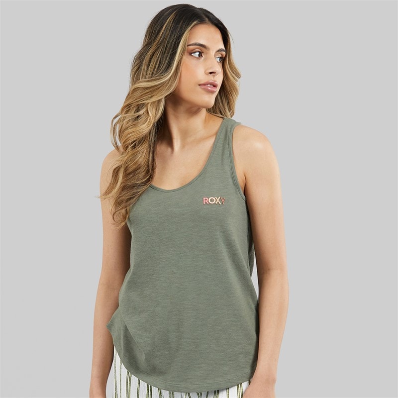 Roxy Womens Saturdaze Tank Top Agave Green