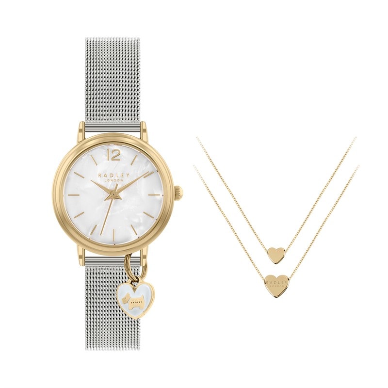 RADLEY Womens Watch And Necklace Set Silver