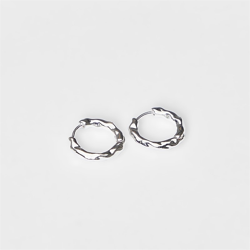 RADLEY Womens Plated Hammer Hoop Earrings Silver
