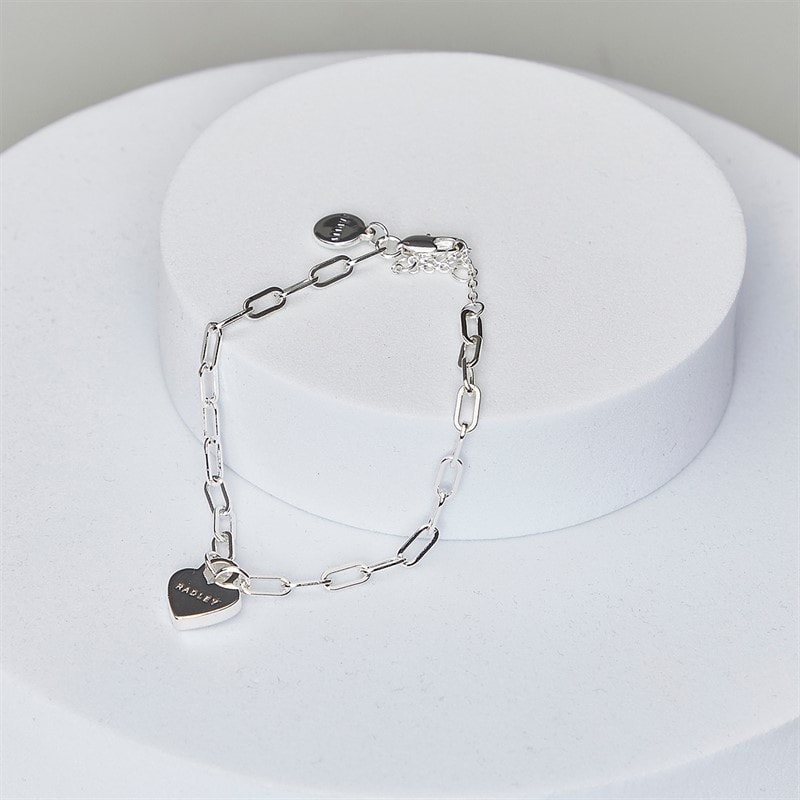 RADLEY Womens S Heart Charm Bracelet Silver