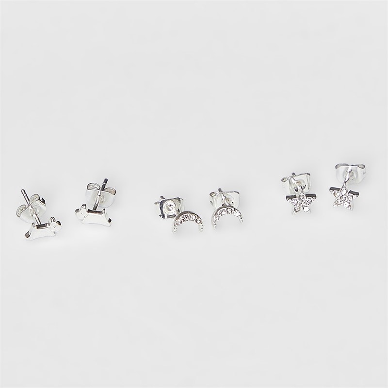 RADLEY Womens Plated Triple Pack Earrings Silver
