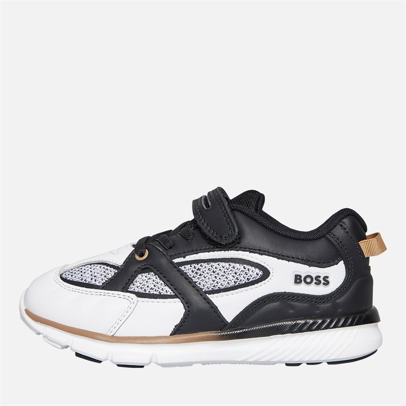 BOSS Infant Boys Single Strap Trainers White/Black White Black