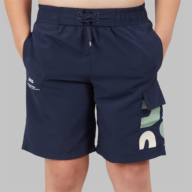 BOSS Boys Swim Shorts Navy