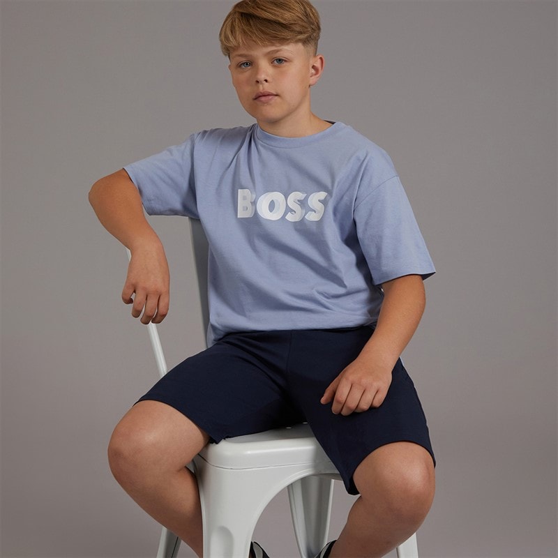 BOSS Boys T-Shirt And Bermuda Shorts Set Navy