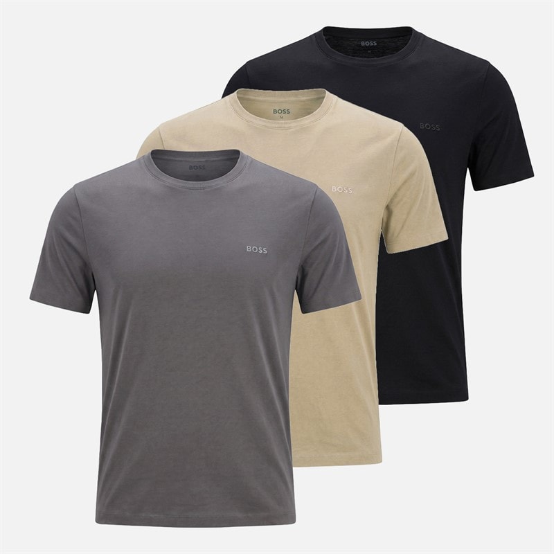 BOSS Mens Three Pack T-Shirts Open Miscellaneous