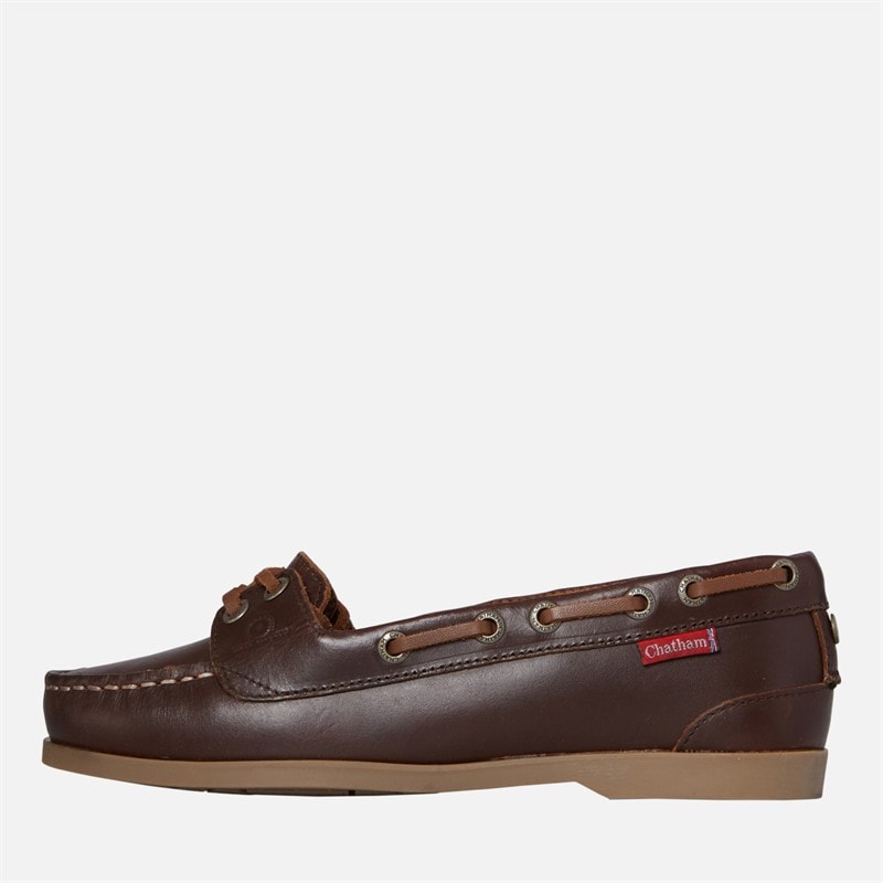 Chatham Marine Womens Rema Boat Shoes Dark Brown